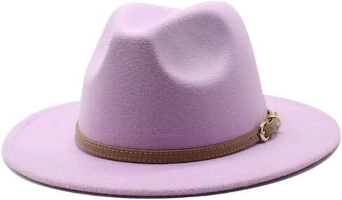 Classic Black Felt Fedora Hat with Leather Band, Wide 2-Inch Brim, 5-Inch Crown Height in Saudi Arabia