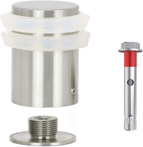 EVI Door Stopper | Stainless Steel Brass Floor Door Stop - Screw Fastening - Heavy Doors - 1.37 x 2.04 Inch Door Stop in Kuwait