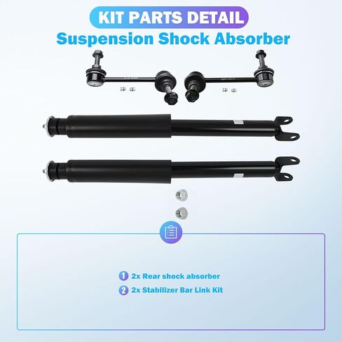 Suspension Kit with Rear Struts & Shocks Complete Assembly 2x Stabilizer Bar Link Kit for 2010 2011 2012 2013 2014 2015 2016 2017 2018 for Ford for Flex, Replace 37329R 37329R in Saudi Arabia