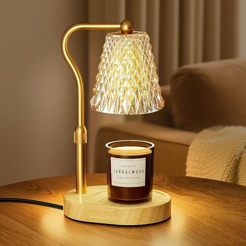 Candle Warmer Lamp with Timer Dimmer, Birthday Gifts for Women Mom, Height Adjustable Wax Melt Warmer for Jar Candles with 2 Bulbs, House Warming Gifts New Home Decor in Saudi Arabia
