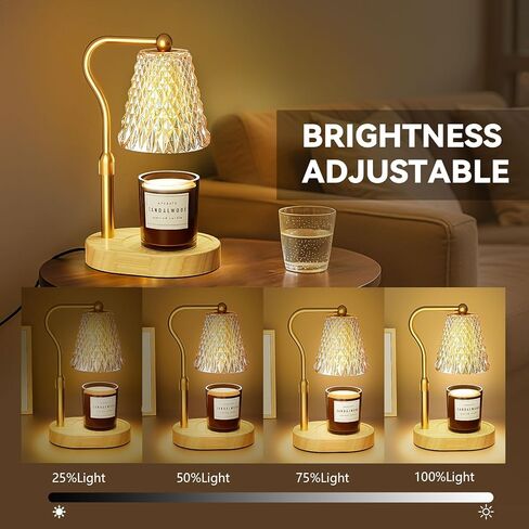 Candle Warmer Lamp with Timer Dimmer, Birthday Gifts for Women Mom, Height Adjustable Wax Melt Warmer for Jar Candles with 2 Bulbs, House Warming Gifts New Home Decor in Saudi Arabia