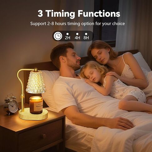Candle Warmer Lamp with Timer Dimmer, Birthday Gifts for Women Mom, Height Adjustable Wax Melt Warmer for Jar Candles with 2 Bulbs, House Warming Gifts New Home Decor in Saudi Arabia