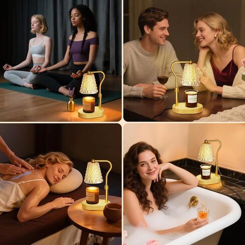 Candle Warmer Lamp with Timer Dimmer, Birthday Gifts for Women Mom, Height Adjustable Wax Melt Warmer for Jar Candles with 2 Bulbs, House Warming Gifts New Home Decor in Saudi Arabia