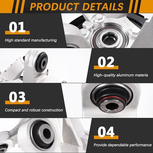 Rear Steering Knuckle & Wheel Bearing Hub Assembly Compatible with Ford Explorer 2011-2019, Police Interceptor Utility 2013-2019, AWD, Right Passenger Side DB5Z5B758B in Kuwait