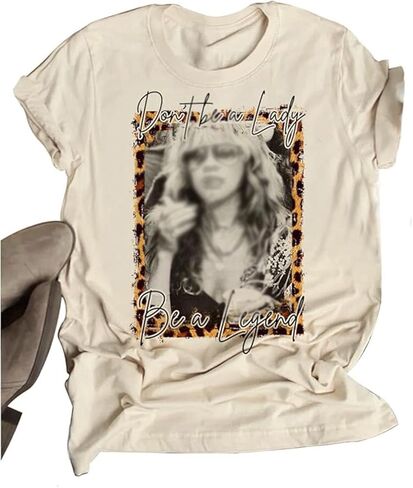 Vintage Rock Band T Shirt Women Concert Graphic Tees Funny Throwback Music Band Shirts Casual Retro Rock Tee Shirt in Saudi Arabia