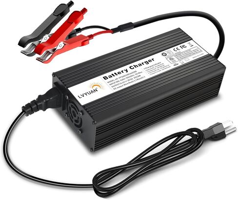 شاحن بطارية LVYUAN 14.6V 20A LiFePO4، شاحن بطاريات ذكي تلقائي وصيانة مزيل الكبريت مع شريحة ذكية لبطاريات الليثيوم LiFePO4 بطارية ذات دورة عميقة، شهادة UL in Kuwait
