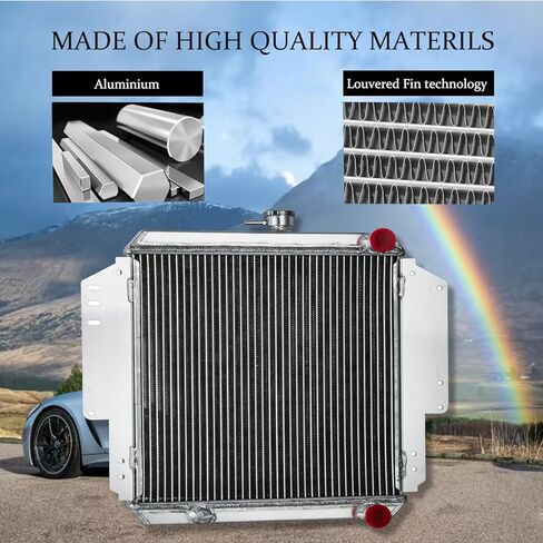 2 Row Aluminum Radiator Compatible With 1985-1995 Suzuki Sierra 2Dr Hardtop SJ410/SJ413 1.3L l4 MT Radiators in Kuwait