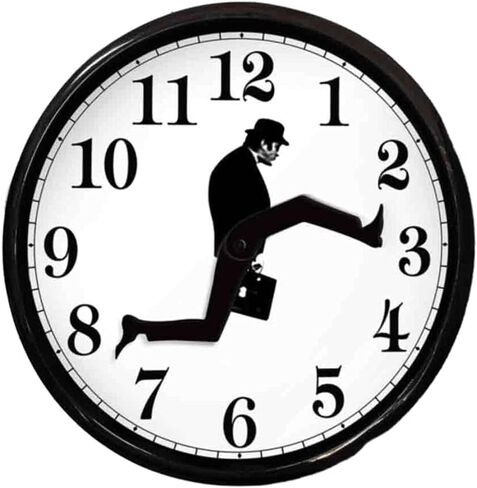 Ministry of Silly Walks Clock, Silly Walk Wall Clock, A Interesting Artwork for Bedroom Kitchen Living Room, Novelty Home Decor, Walking Silent Wall Clock in Saudi Arabia