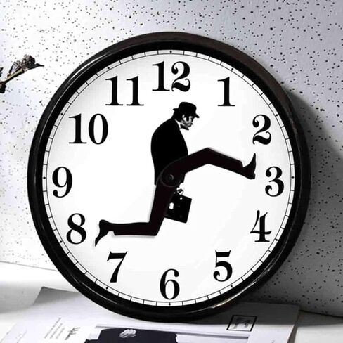 Ministry of Silly Walks Clock, Silly Walk Wall Clock, A Interesting Artwork for Bedroom Kitchen Living Room, Novelty Home Decor, Walking Silent Wall Clock in Saudi Arabia