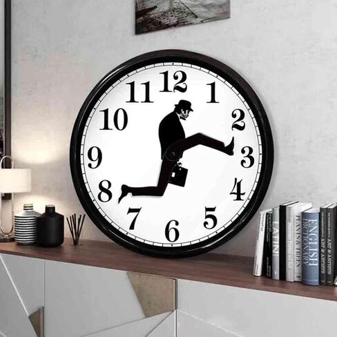 Ministry of Silly Walks Clock, Silly Walk Wall Clock, A Interesting Artwork for Bedroom Kitchen Living Room, Novelty Home Decor, Walking Silent Wall Clock in Saudi Arabia
