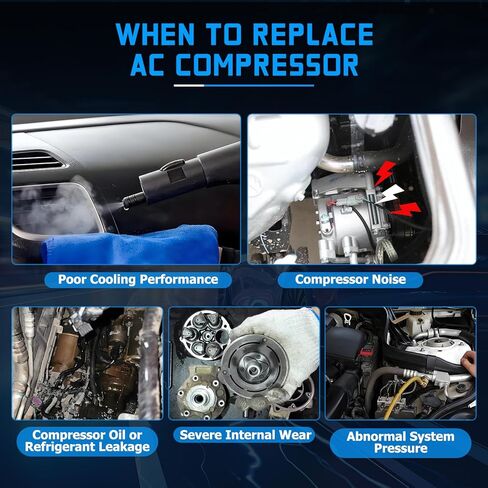 11267C Air Conditioner AC Compressor with Clutch Fits for 2009-2020 Journey 2.4L 3.5L 3.6L, Replace OE 55111410AF 68156572AA in Saudi Arabia
