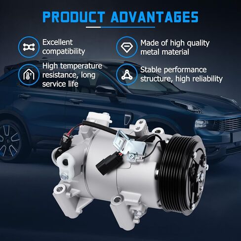 29304C Air Conditioner AC Compressor with Clutch Fits for 2016-2020 Civic, 2017-2021 CR-V 1.5L, Replace OE 198277 388105AAA01 in Saudi Arabia