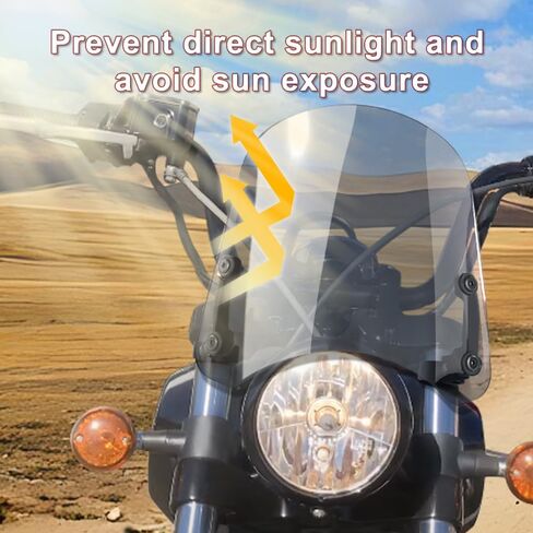 Xitomer Windshield Windscreen Bracket Compatible with Scout Sixty 2016-2021, Scout 2015-2023 Scout Wind Deflector Motorcycle Windshield with Bracket (Grey) in Saudi Arabia