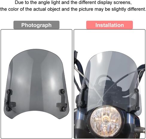 Xitomer Windshield Windscreen Bracket Compatible with Scout Sixty 2016-2021, Scout 2015-2023 Scout Wind Deflector Motorcycle Windshield with Bracket (Grey) in Saudi Arabia