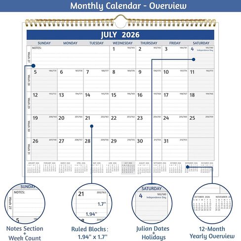 تقويم حائط 2025 - تقويم 3 أشهر 2025 عمودي، يناير 2025 - ديسمبر 2025، تقويم حائط 3 أشهر 2025، 11 × 26 مفتوح، 2025 تقويم شهري مع طباعة كبيرة، عطلات، ورق سميك، الأولويات والملاحظات in Kuwait