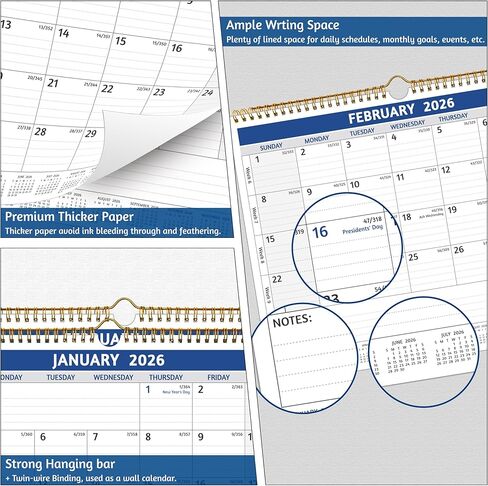 تقويم حائط 2025 - تقويم 3 أشهر 2025 عمودي، يناير 2025 - ديسمبر 2025، تقويم حائط 3 أشهر 2025، 11 × 26 مفتوح، 2025 تقويم شهري مع طباعة كبيرة، عطلات، ورق سميك، الأولويات والملاحظات in Kuwait
