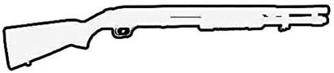 ملصق Mossberg ملصق مقطوع بالقالب بندقية Mosberg Shot Gun 5 بوصة نافذة كمبيوتر محمول ذات خزانة ممتصة للصدمات - يلتصق بأي سطح in Saudi Arabia