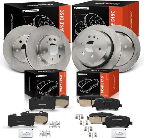 A-Premium Front and Rear Vented Disc Brake Rotors + Ceramic Pads Kit Compatible with Select Chevrolet and GMC Models - Colorado 2015-2020, Canyon 2015-2020, 12-PC Set in Saudi Arabia