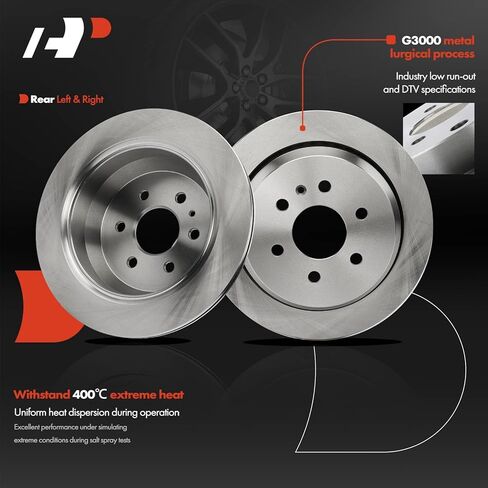 A-Premium Front and Rear Vented Disc Brake Rotors + Ceramic Pads Kit Compatible with Select Chevrolet and GMC Models - Colorado 2015-2020, Canyon 2015-2020, 12-PC Set in Saudi Arabia