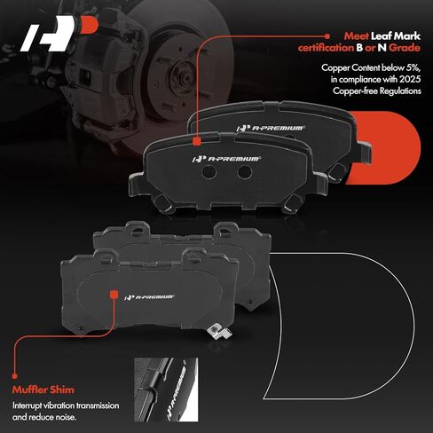 A-Premium Front and Rear Vented Disc Brake Rotors + Ceramic Pads Kit Compatible with Select Chevrolet and GMC Models - Colorado 2015-2020, Canyon 2015-2020, 12-PC Set in Saudi Arabia