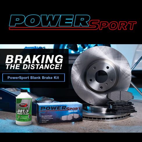 Power Sport Front and Rear Brake Kit For 2003-2005 Chevrolet Astro, GMC Safari; 2002 Chevrolet Avalanche; 1999-2007 Chevrolet Silverado| Blank Brake Rotors| Semi Metallic Brake Pads and Rotors Kit in Saudi Arabia