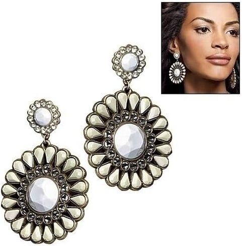 White Glam Drama Earrings by Avon in Kuwait