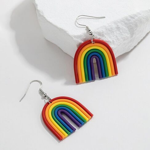 LGBTQ قوس قزح أقراط للنساء فخر استرخى أقراط المثليين المثليين ثنائيي الجنس المتحولين جنسيا مجوهرات اكسسوارات لشهر الفخر in Kuwait