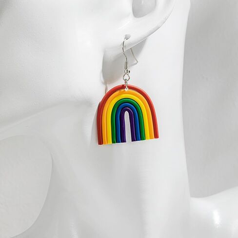 LGBTQ قوس قزح أقراط للنساء فخر استرخى أقراط المثليين المثليين ثنائيي الجنس المتحولين جنسيا مجوهرات اكسسوارات لشهر الفخر in Kuwait