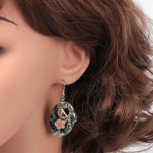 أقراط YACQ النسائية المتدلية على شكل زهرة أذن البحر - 5 سم - خفيفة للغاية in Saudi Arabia