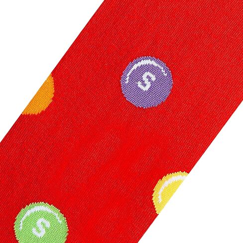 Odd Sox - جوارب Skittles Split Crew - منتجات حلوى الحلوى الجديدة - ملابس من مزيج القطن الناعم - مقاس كبير مناسب للجنسين - هدية ممتعة رائعة للرجال والنساء والمراهقين in Saudi Arabia