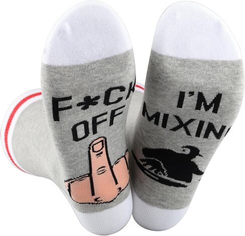 WCGXKO Production Gift Funny DJ Socks DJ Gift Best Friend Gift Mixing Gift Funny Mature Musician Socks (I'M MIXING) in Saudi Arabia