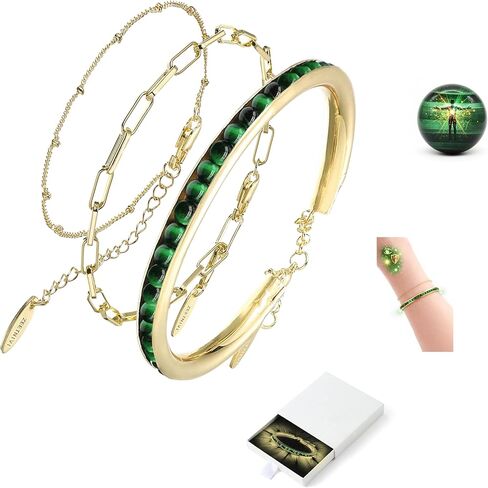 Intentional Healing Stones Bracelet for Women, 3PCS Layered Set with Semi‑Precious Stone Beads, Inspirational Jewelry for Calm Rituals & Emotional Balance in Saudi Arabia