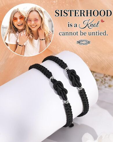 VU100 هدايا أخت صديق للنساء هدايا عيد ميلاد لأساور صداقتها لأساورتين متطابقتين للنساء عيد الميلاد هدايا عيد الميلاد لأفضل صديق أخت Bestie in Kuwait