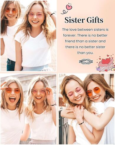 VU100 هدايا أخت صديق للنساء هدايا عيد ميلاد لأساور صداقتها لأساورتين متطابقتين للنساء عيد الميلاد هدايا عيد الميلاد لأفضل صديق أخت Bestie in Kuwait
