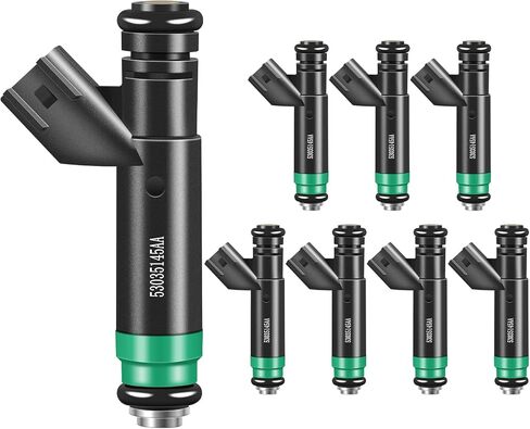 Fuel Injectors Set of 8 Compatible with Dodge for Dakota Durango 2001-2003, for Ram 1500 2002-2003, for Jeep for Grand Cherokee 2001-2002, Replace 53032145AA FJ475 812-12144 in Kuwait