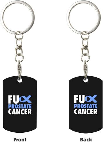 Fuck Prostate Cancer Keychain For Rectangle Carabiner With Keyring Clips For Car Keys in Saudi Arabia