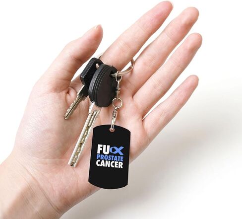 Fuck Prostate Cancer Keychain For Rectangle Carabiner With Keyring Clips For Car Keys in Saudi Arabia