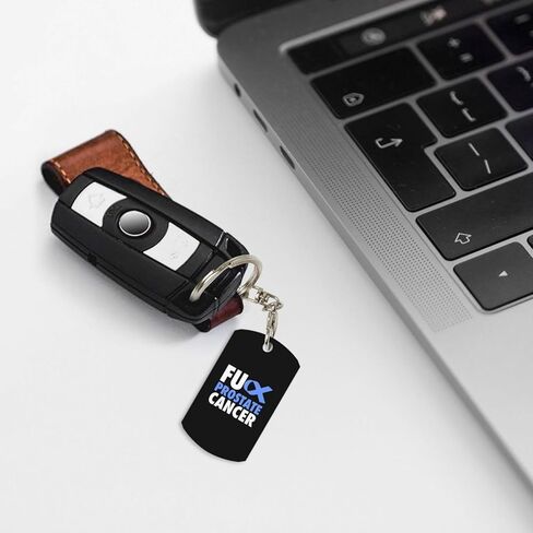 Fuck Prostate Cancer Keychain For Rectangle Carabiner With Keyring Clips For Car Keys in Saudi Arabia