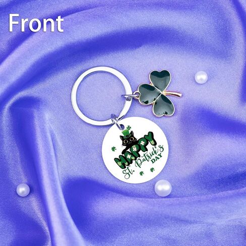 St Patricks Day Green Themed Gifts For Women Men Shamrock Decorations Charm Hello Lucky Keychain Funny St Patricks Gifts For Teens Adult Cute Keyring Jewelry For St Patrick's Day in Kuwait