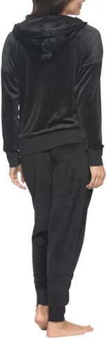 Felina Women's 2 Piece Velour Track Suit, Hoodie and Jogger Lounge Set (US, Alpha, X-Large, Regular, Regular, Black) in Saudi Arabia