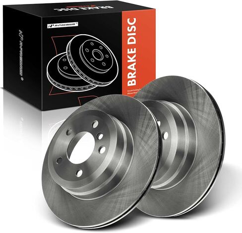 A-Premium 13.58 inch (345mm) Rear Vented Disc Brake Rotors Compatible with Select BMW Models - X5 2007-2018 X6 2009-2019, 2-PC Set in Saudi Arabia