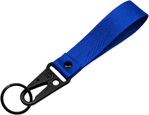 Car Key Chain, Fabric Metal Anti-lost Vehicle Keychain, Multi-Function Motorcycle Key Lanyard for Men Women, Universal Fit (Blue) in Saudi Arabia