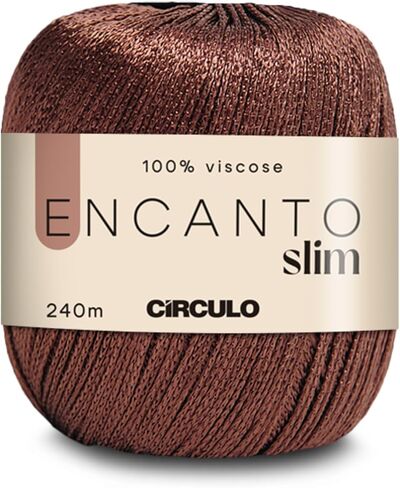 CIRCULO Encanto Yarn 100% Viscose - Luxury & Shine - Light Worsted Weight Yarn - 140 yds, 3.52 oz - Color 7577 - Gold in Kuwait