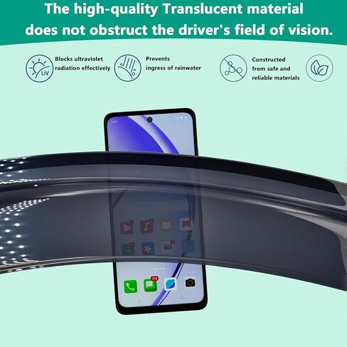 Window Visors Rain Guards Compatible with Tesla Model Y 2020-2025, Side Window Wind Deflectors Vent Shades Out-Channel Accessories, Dark Smoke 4 Pcs, 2021 2022 2023 2024 in Saudi Arabia