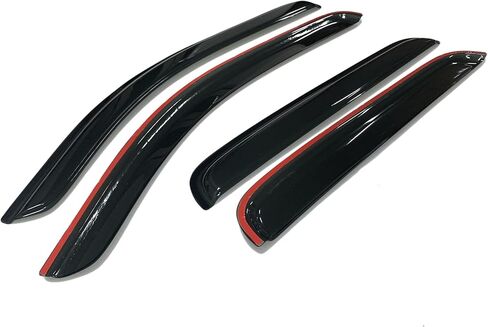 Smoke Tinted Window Visors Sun Rain Vent Guard Shade Deflector Compatible with Toyota Tacoma Double Cab 2016-2023 in Kuwait