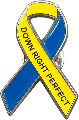 Down Syndrome Awareness Brooch Ribbon Badge Lapel Pins Down Syndrome Awareness Pin Clothing Accessories Decoration for Women and Men in Saudi Arabia