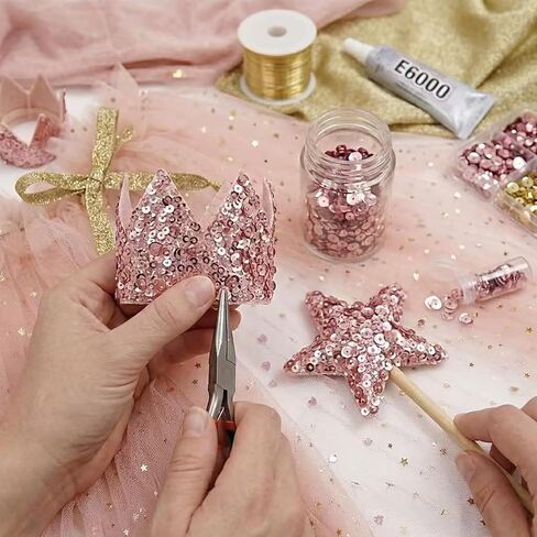 3PCS Princess Tulle Cape Costume Fairy Set with Glitter Tiara Crown Headband and Star Magic Wand in Saudi Arabia