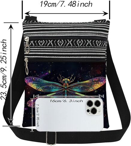 Dragonfly Crossbody Bag Starry Night Sky Dragonfly Messenger Bag Adjustable Strap Purse for Adults Unique Gift for Her Nature Lovers Birthday Present for Friend in Saudi Arabia