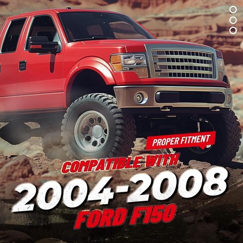 مجموعة المصد الخلفي HECASA متوافقة مع 2004-2008 Ford F-150 مسحوق فولاذي مطلي باللون الأسود مع ضوء LED، حلقة على شكل حرف D، لوحة ترخيص، فتحة تثبيت المستشعر، ثلاث قطع (عبوتان) in Saudi Arabia