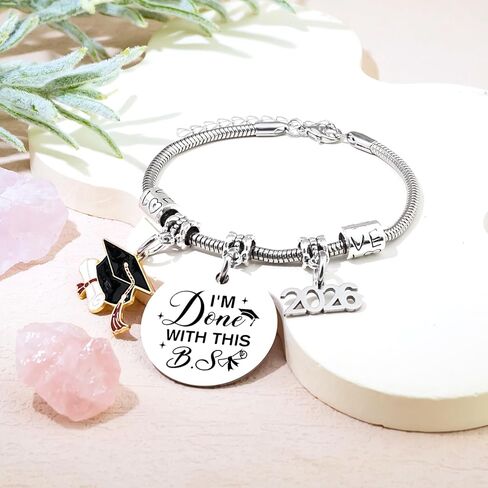 Class Of 2026 Graduation Gifts for Her Him Graduation Bracelet Senior 2026 Grad Gifts for College High School Masters Degree Graduate Present for University Phd Student in Kuwait